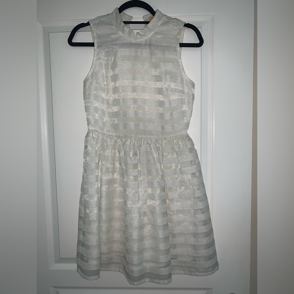 White flare dress